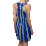 ThatXpression Fashion Blue Gray Enlarged Dallas Racerback Dress