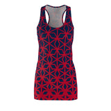 ThatXpression Fashion B2S Red Navy Designer Tunic Racerback Dress
