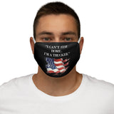Trucker's I Can't Stay Home American Flag Snug-Fit Polyester Face Mask