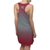 ThatXpression Fashion B2S Gray Red Designer Tunic Racerback Dress
