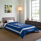 Train Hard And Takeover Affirmation Sports Gym Fitness Blue(CF4) Comforter