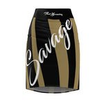 ThatXpression Fashion New Orleans Savage Striped Themed Women's Pencil Skirt 7X41K