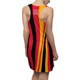 ThatXpression Fashion Gold Black Red Enlarged Kansas City Striped Racerback Dress