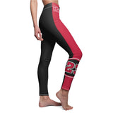 ThatXpression's Black Red bulls 23 Single Striped Spandex Leggings