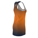 ThatXpression Fashion B2S Orange Blue Designer Tunic Racerback Dress