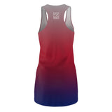 ThatXpression Fashion B2S Blue Red Designer Tunic Racerback Dress