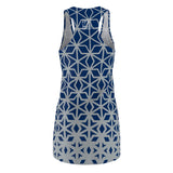 ThatXpression Fashion B2S Blue Gray Designer Tunic Racerback Dress