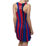 ThatXpression Fashion Navy Red Enlarged Buffalo Racerback Dress