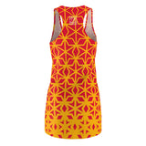 ThatXpression Fashion B2S Red Gold Designer Tunic Racerback Dress