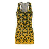 ThatXpression Fashion B2S Green Gold Designer Tunic Racerback Dress