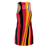 ThatXpression Fashion Gold Black Red Enlarged Kansas City Striped Racerback Dress