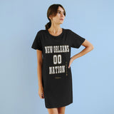ThatXpression Fashion New Orleans Period Fan Nation Organic T-Shirt Dress P98J