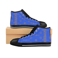 ThatXpression Fashion's Elegance Collection Royal and Tan Women's High-top Sneakers