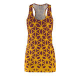 ThatXpression Fashion B2S Wine Gold Designer Tunic Racerback Dress