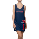 ThatXpression Fashion Buffalo Navy Red Themed Home Team Racerback Dress