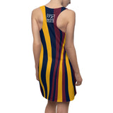 ThatXpression Fashion Navy Gold Enlarged Cleveland Racerback Dress