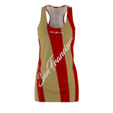 ThatXpression Fashion Red Gold Enlarged San Francisco Racerback Dress