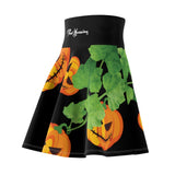 ThatXpression Fashion Halloween Pumpkin Patch Skater Skirt