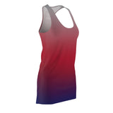 ThatXpression Fashion B2S Blue Red Designer Tunic Racerback Dress