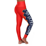 ThatXpression Fashion Train Hard High Waisted Red Yoga Leggings