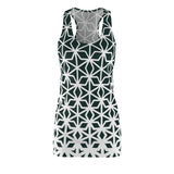 ThatXpression Fashion B2S Green White Designer Tunic Racerback Dress