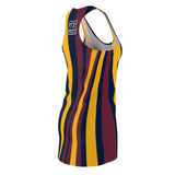 ThatXpression Fashion Navy Gold Enlarged Cleveland Racerback Dress