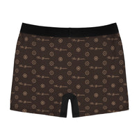 ThatXpression Fashion Elegance Collection Brown and Tan Boxer Briefs
