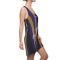 ThatXpression Fashion Navy Gold Enlarged Baltimore Racerback Dress