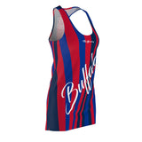 ThatXpression Fashion Navy Red Enlarged Buffalo Racerback Dress