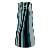 ThatXpression Fashion Green Black Enlarged Philadelphia Print Racerback Dress