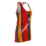 ThatXpression Fashion Pewter Orange Enlarged Tampa Bay Racerback Dress