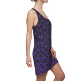 ThatXpression Fashion B2S Purple Black Designer Tunic Racerback Dress
