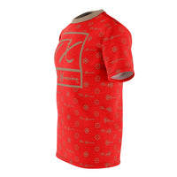 ThatXpression Fashion's Elegance Collection Red and Tan Boxed Shirt