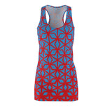 ThatXpression Fashion B2S Red Teal Designer Tunic Racerback Dress