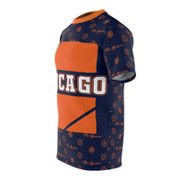 ThatXpression Elegance Men's Navy Orange Chicago S13 Designer T-Shirt