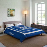Train Hard And Takeover Affirmation Sports Gym Fitness Blue(CF4) Comforter