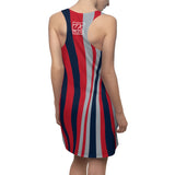 ThatXpression Fashion Navy Red Gray Enlarged New England Racerback Dress