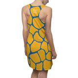 ThatXpression Fashion B2S Teal Gold Designer Tunic Racerback Dress