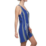 ThatXpression Fashion Blue Gray Enlarged Dallas Racerback Dress