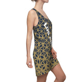 ThatXpression Fashion D'Cut Los Angeles Navy Gold Designer Tunic Racerback