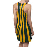 ThatXpression Fashion Green Gold Enlarged Green Bay Racerback Dress