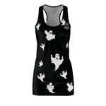 ThatXpression Spooky Friendly Angry Ghost Gouls Halloween Racerback Dress