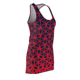 ThatXpression Fashion B2S Navy Red Designer Tunic Racerback Dress