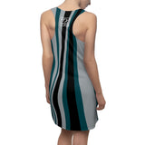 ThatXpression Fashion Green Black Enlarged Philadelphia Print Racerback Dress