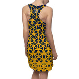ThatXpression Fashion B2S Yellow Navy Designer Tunic Racerback Dress