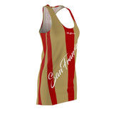 ThatXpression Fashion Red Gold Enlarged San Francisco Racerback Dress