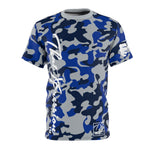 ThatXpression Fashion Navy Royal Gray Ultimate Camo Themed Unisex T-shirt XZ3T