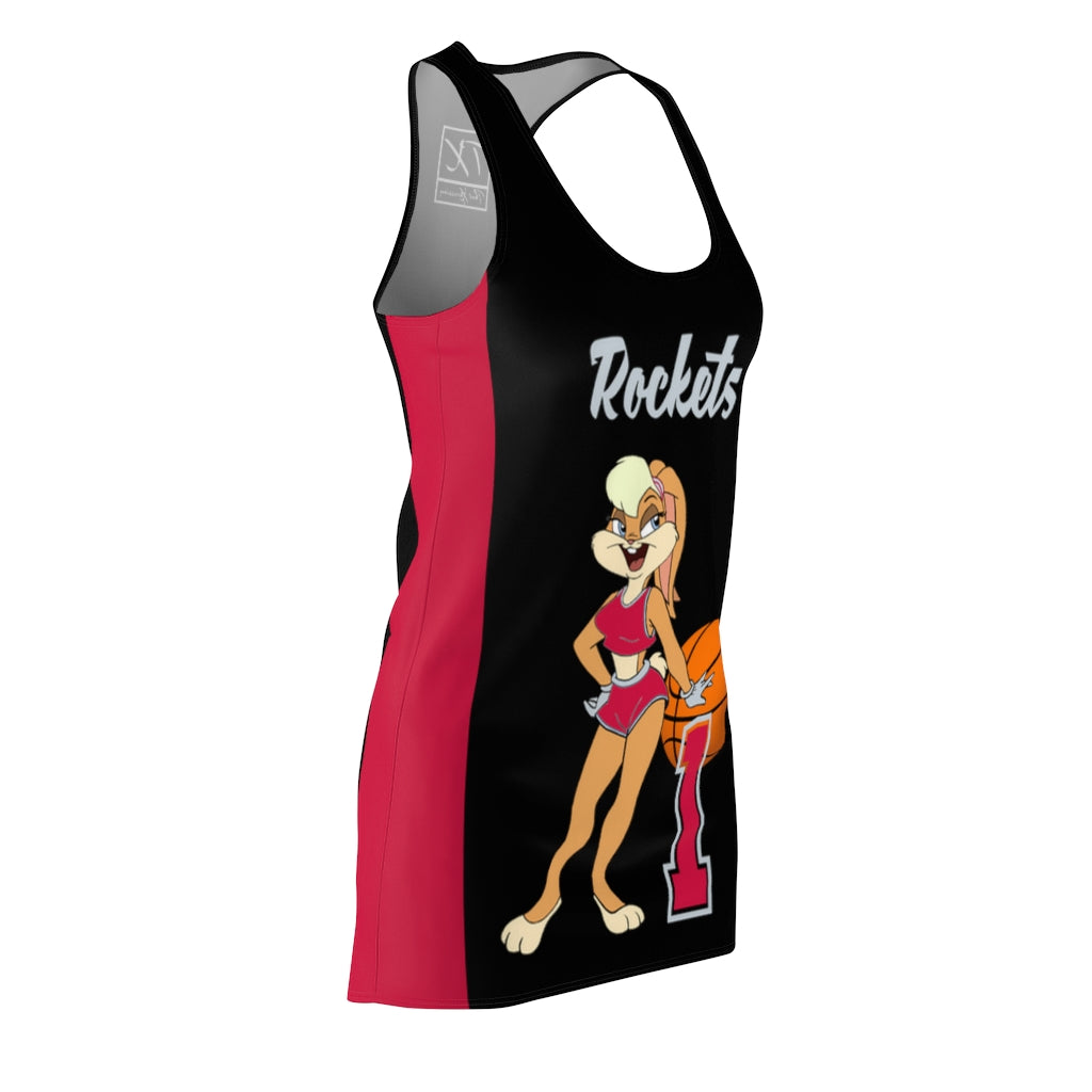 ThatXpression Rockets Home Team Jersey Themed Cartoon Dress