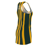 ThatXpression Fashion Green Gold Enlarged Green Bay Racerback Dress