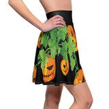 ThatXpression Fashion Halloween Pumpkin Patch Skater Skirt